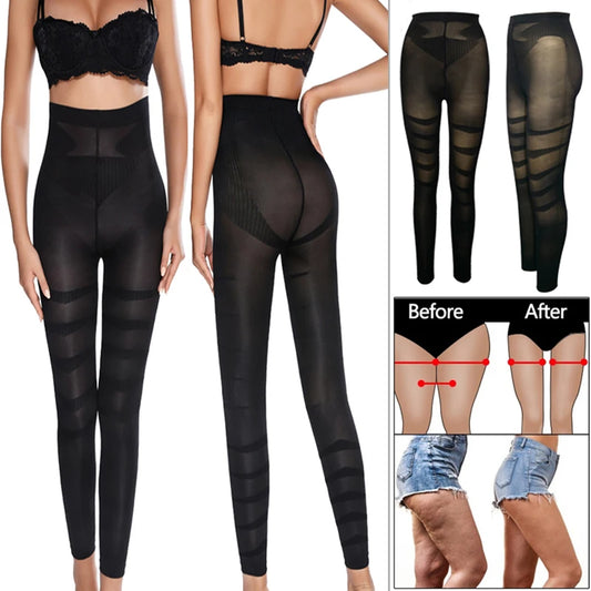 Anti Cellulite Compression Leggings Leg Slimming Body Shaper High